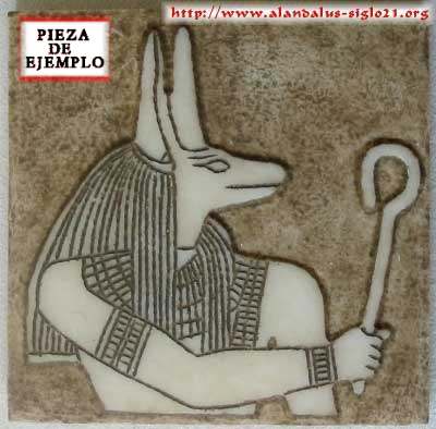 Anubis tallado en mrmol natural