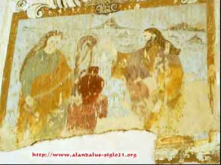 Pintura religiosa deteriorada