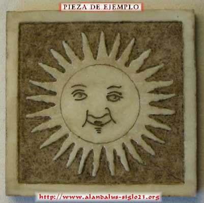 Símbolo del Sol en mármol natural
