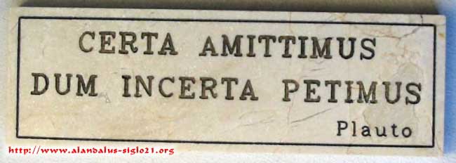Plauto, CERTA AMITTIMUS DUM INCERTA PETIMUS