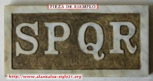 SPQR, Senatus Populusque Romanus, marca del imperio romano