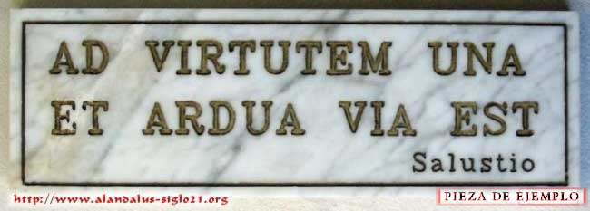 Salustio, AD VIRTUTEM UNA ET ARDUA VIA EST